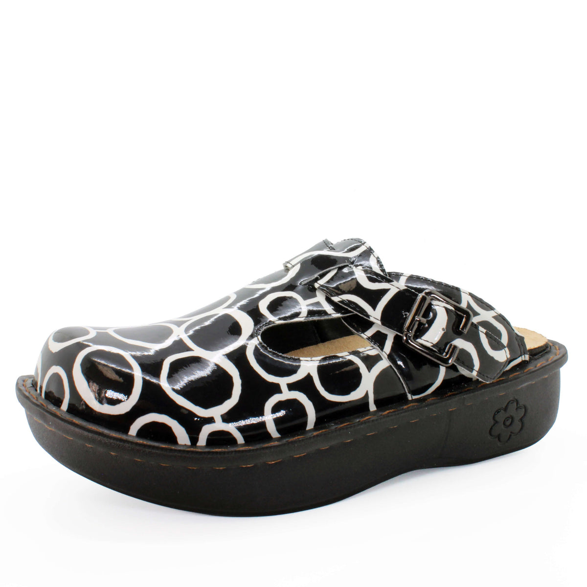 Sanosan Bella Comfort Slip-On Clogs in Zen Circles