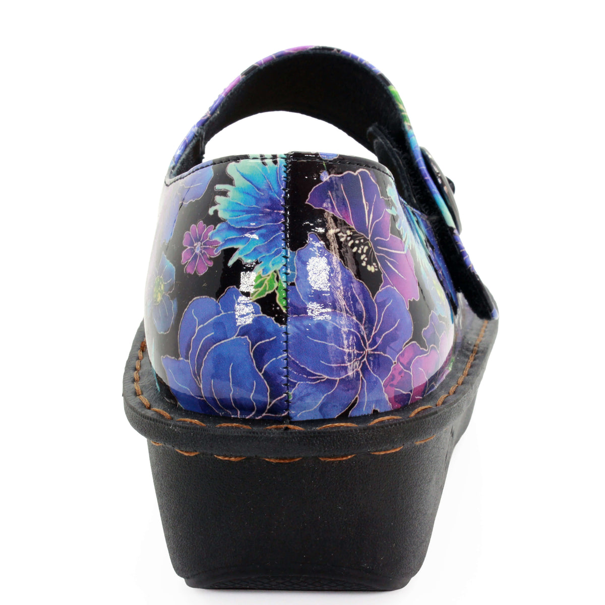 Sanosan Julia Comfort Mary-Jane Clogs in Midnight Garden