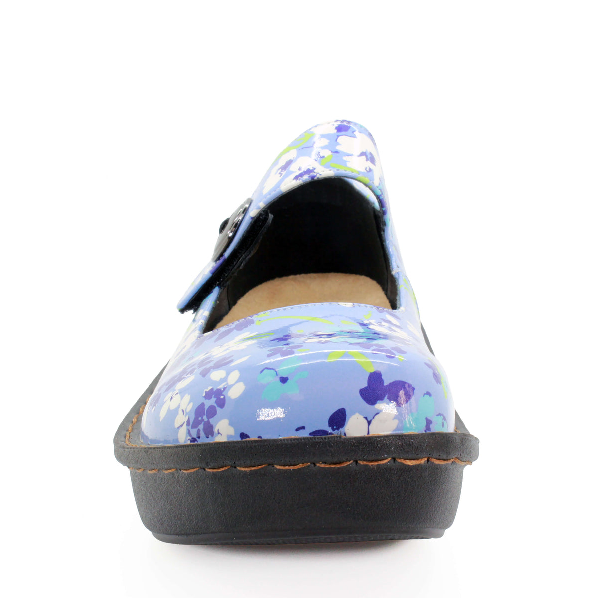 Sanosan Julia Comfort Mary-Jane Clogs in Orchid Grass