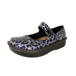 Sanosan Julia Comfort Mary-Jane Clogs in Black Leopard patent