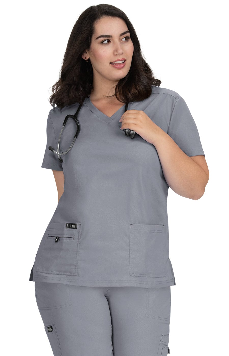 koi koi Basics Becca Women's 4-Pocket Stretch Scrub Top