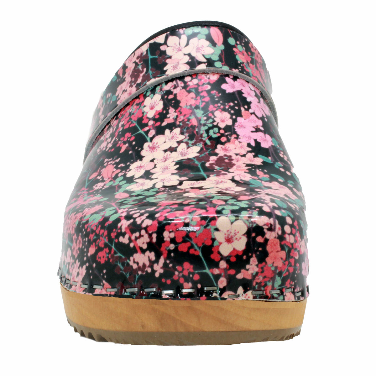 BJORK BJORK Maja Wood Josse Printed Leather Clogs