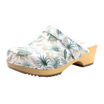 BJORK BJORK Maja Open Back Tropical Leather Clogs
