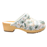 BJORK BJORK Maja Open Back Tropical Leather Clogs