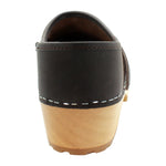 BJORK Tilda Wood Classic Closed Back Leather Clogs