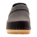 BJORK Tilda Wood Classic Closed Back Leather Clogs
