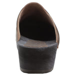 BJORK KLÄGN Men's Axel Leather Open Back Wooden Clogs