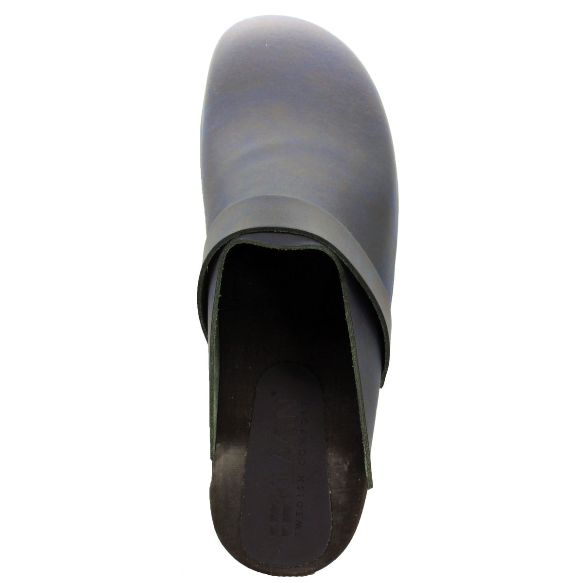 BJORK KLÄGN Men's Axel Leather Open Back Wooden Clogs