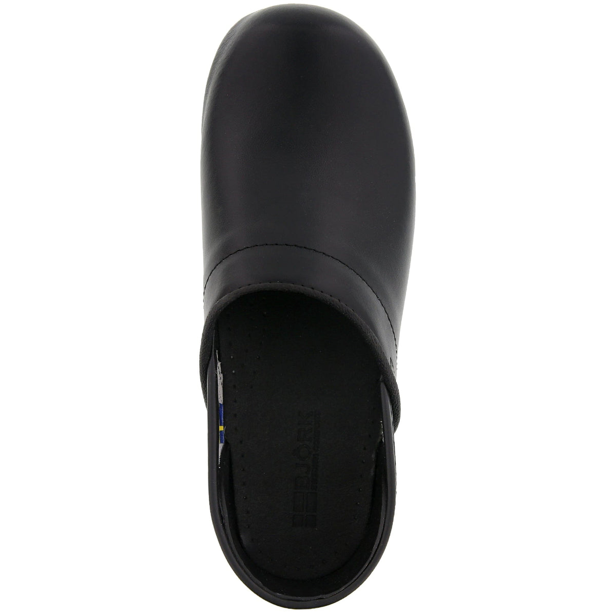 BJORK BJORK Women's Swedish Professional Black Leather Clogs