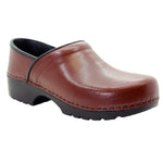 BJORK 657001-3-40 BJORK Men's Swedish Professional Brown Leather Clogs Brown / EU-40