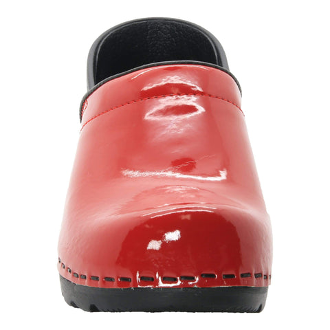 BJORK BJORK KARIN Swedish Women's Pro Red Patent Leather Clogs - CLOSEOUT