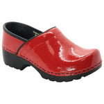 BJORK 657406-4-36 BJORK KARIN Swedish Women's Pro Red Patent Leather Clogs Red / EU-36