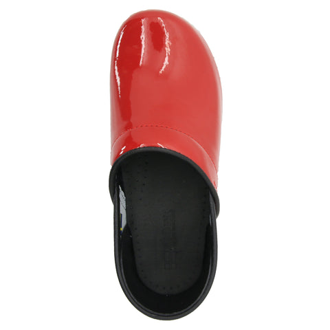 BJORK BJORK KARIN Swedish Women's Pro Red Patent Leather Clogs - CLOSEOUT