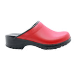 BJORK BJORK Flex Pro Open Back Red Leather Clogs