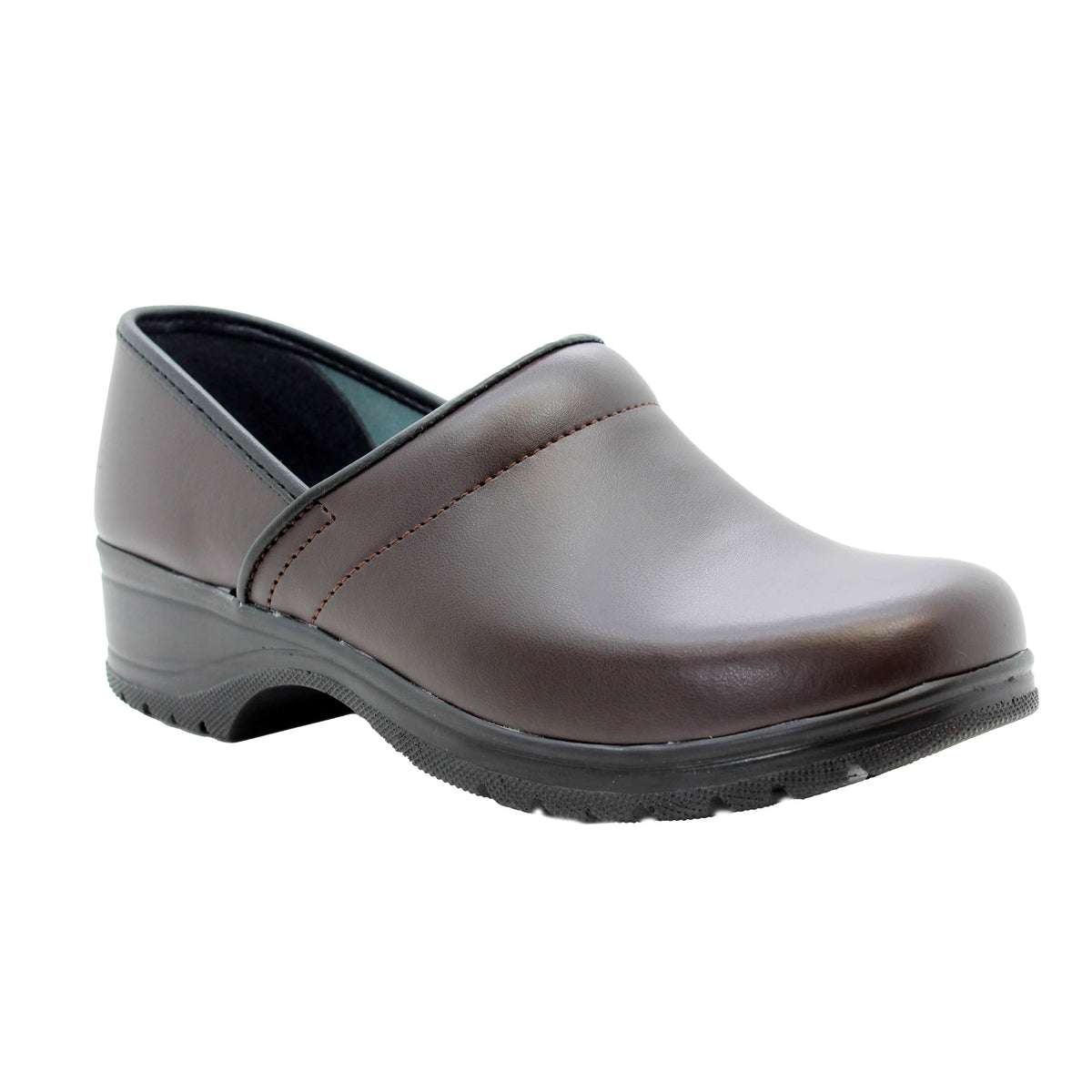 BJORK 670000-3-36 BJORK Flex Pro Closed Back Leather Clogs Brown / EU-36