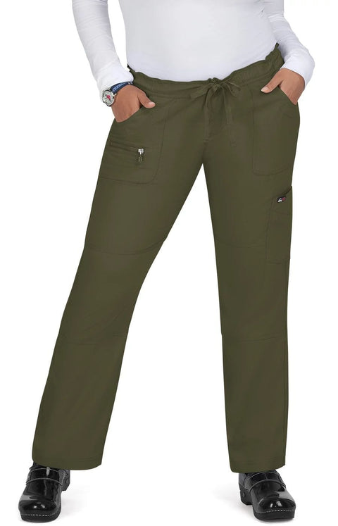 koi koi Lite Peace Women's 6-Pocket Stretch Scrub Pants Olive Green / XXS / Regular