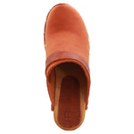 BJORK BJORK Maria Wooden Clogs in Vintage Oiled Leather