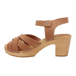 BJORK BJORK ULRIKA Swedish Wood Clog Sandals in Nubuck Leather