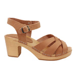 BJORK BJORK ULRIKA Swedish Wood Clog Sandals in Nubuck Leather