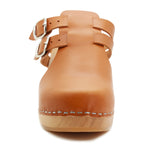 KLÄGN KLÄGN Brigetta Mid-heel Fashion Leather Wooden Clogs