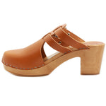 KLÄGN KLÄGN Brigetta Mid-heel Fashion Leather Wooden Clogs