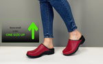BJORK BJORK Flex Pro Open Back Red Leather Clogs