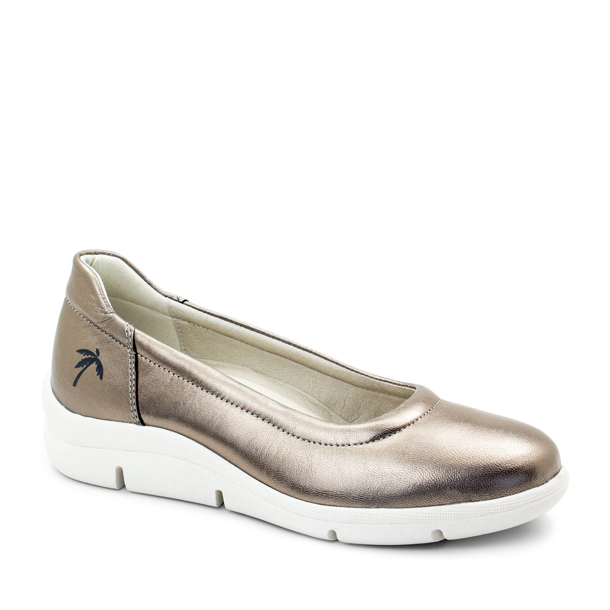 Dromedaris Vanessa Leather Slip-On Wedge