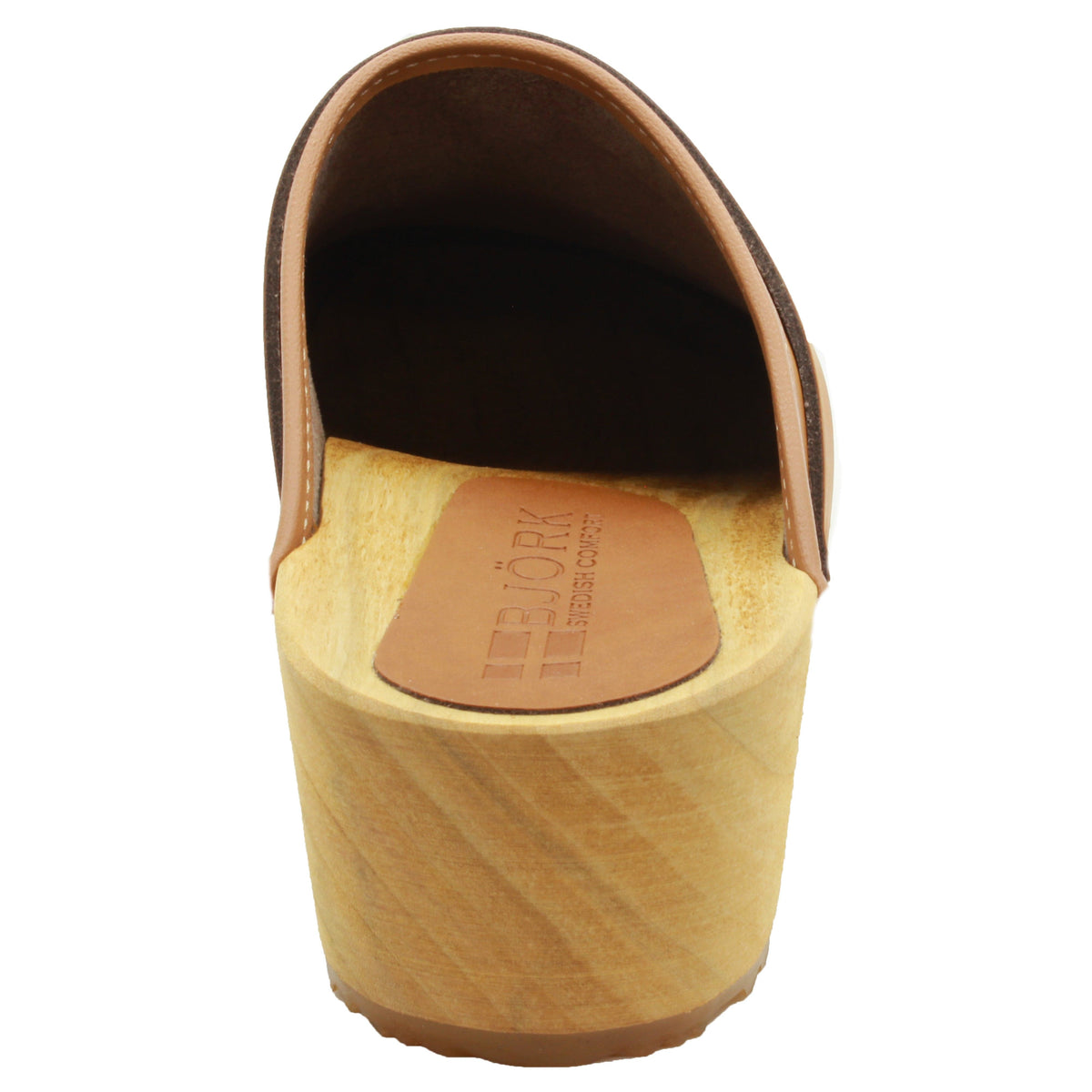 BJORK BJORK Maja Wood Open Back in Nubuck Leather