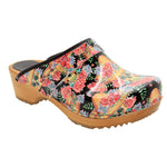 BJORK 600602-90-36 BJORK Vera Wood Open Back Leather Clogs Multi / EU-36