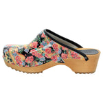 BJORK BJORK Vera Wood Open Back Leather Clogs