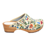 BJORK BJORK Dahlia Wood Open Back Leather Clogs