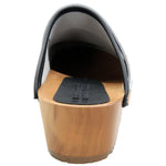 BJORK BJORK Araceli Wood Open Back Leather Clogs