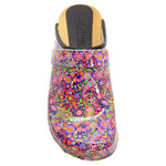 BJORK BJORK Peace Wood Open Back Leather Clogs