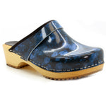 BJORK BJORK Agata Wood Open Back Leather Clogs