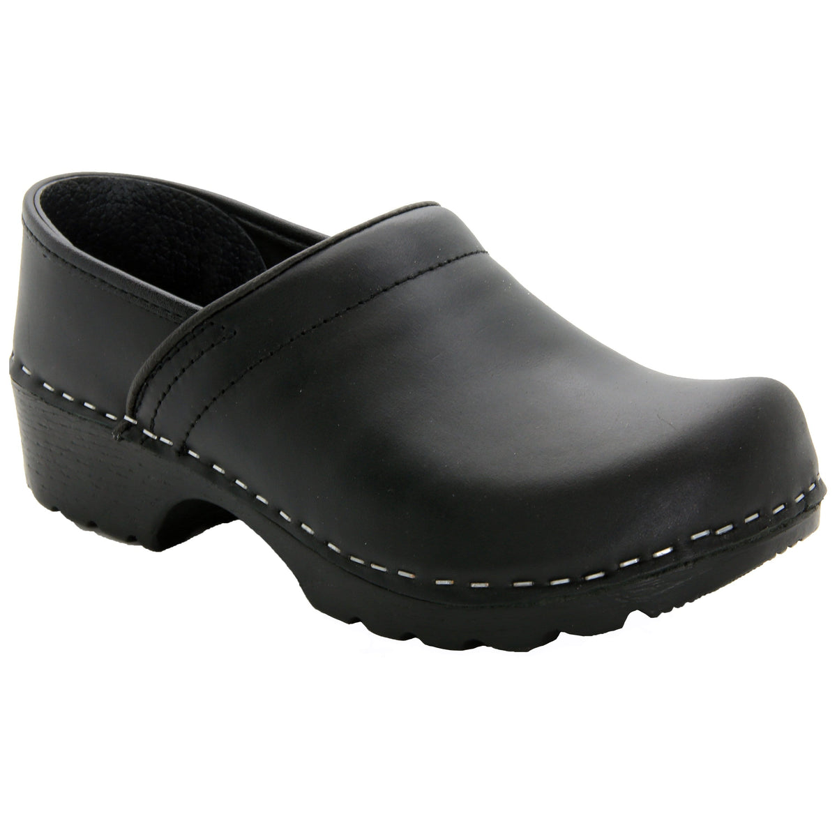 BJORK 657206-2-36 BJORK KARIN Swedish Women's Pro Oiled Leather Clogs Black / EU-36