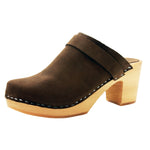 BJORK BJORK TIA Wooden Clogs in Oiled Leather