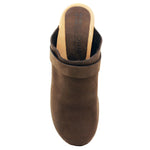 BJORK BJORK TIA Wooden Clogs in Oiled Leather