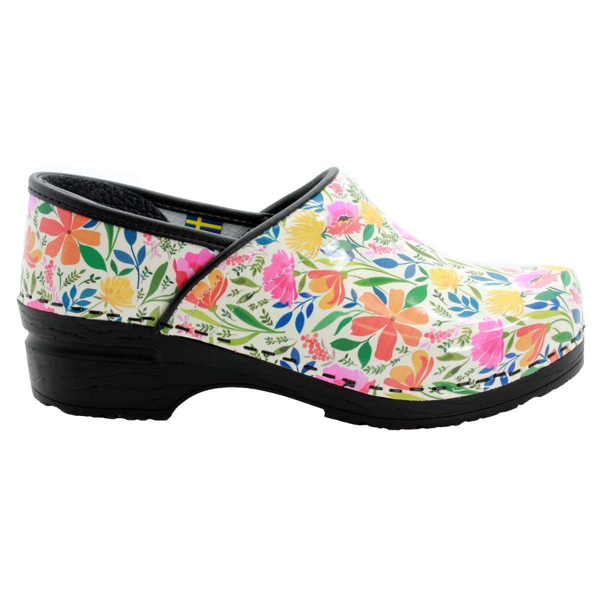 KLÄGN KLÄGN PROFESSIONAL Blomma Printed Leather Clogs