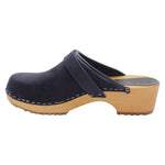 BJORK BJORK Maja Wood Open Back in Nubuck Leather