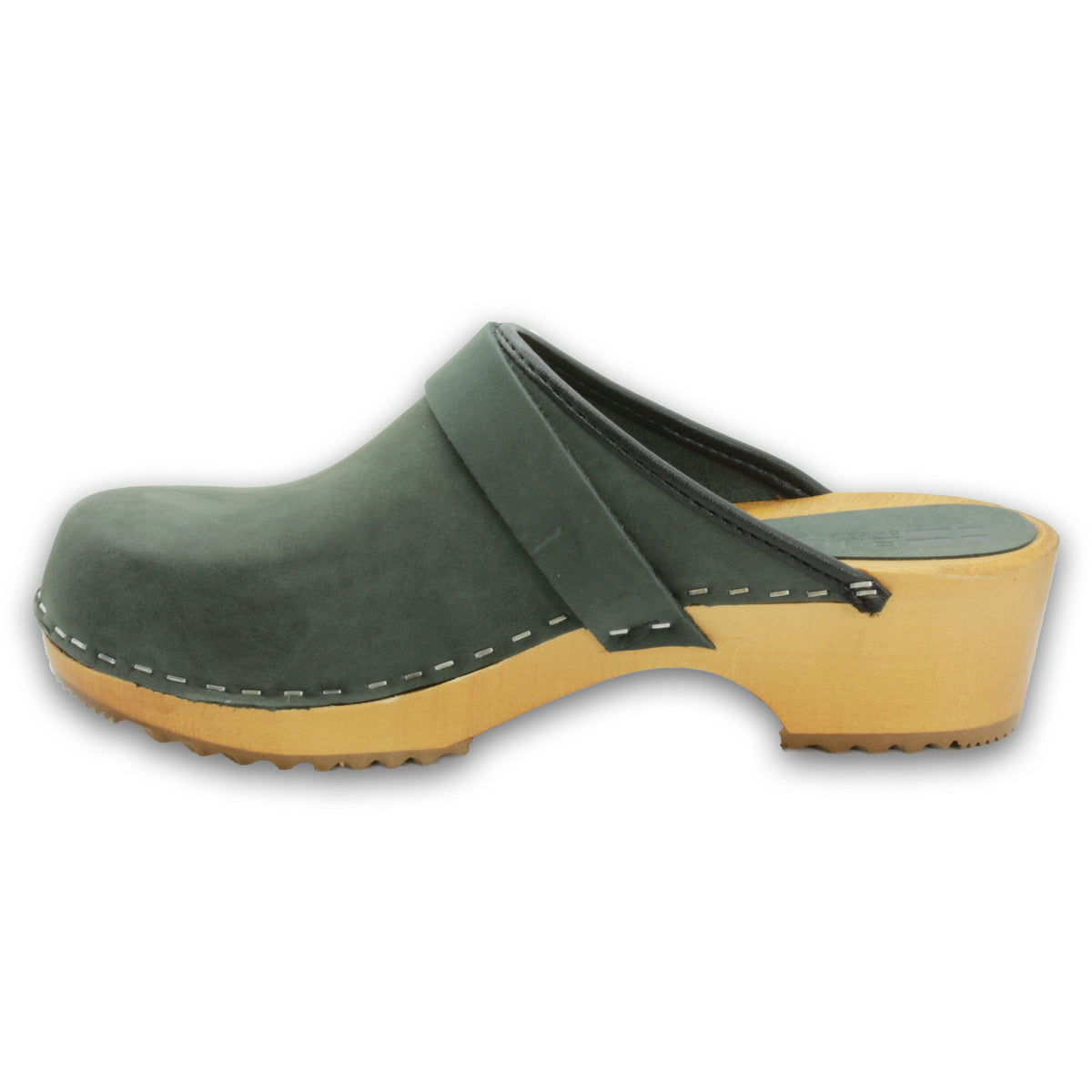 BJORK BJORK Maja Wood Open Back in Nubuck Leather