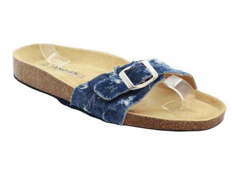 Sanosan 510740-439153-38 SANOSAN Slide Open Back Sandal Sample Sale - CLOSEOUT Malaga / Denim / EU-38