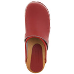 BJORK BJORK Maja White Wood Open Back Leather Clogs