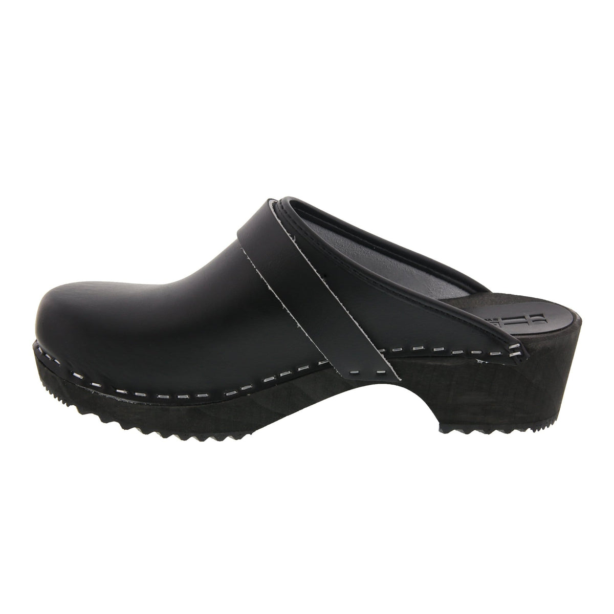 BJORK BJORK Mala Wood Open Back Leather Clogs