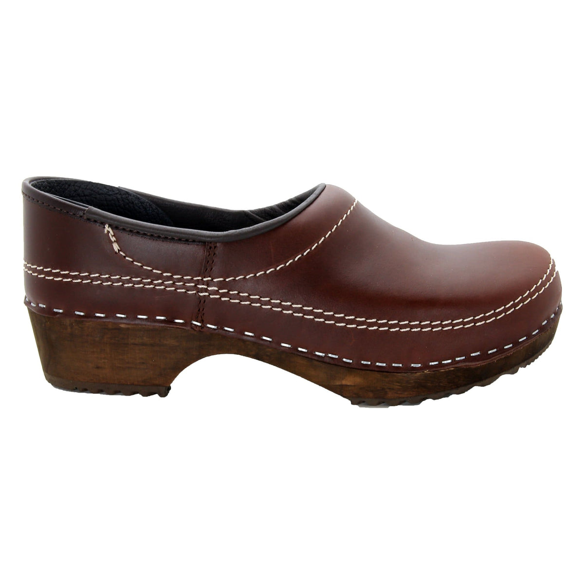 BJORK BJORK Men's Christian Wood Closed Back Oiled Leather Clogs