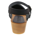 BJORK BJORK MILA Wooden Clog Sandals in Oiled Leather