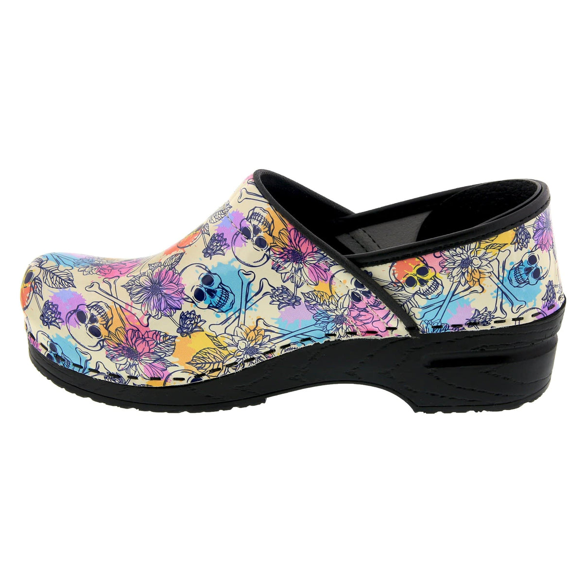 BJORK BJORK PROFESSIONAL Bonita Skull Leather Clogs
