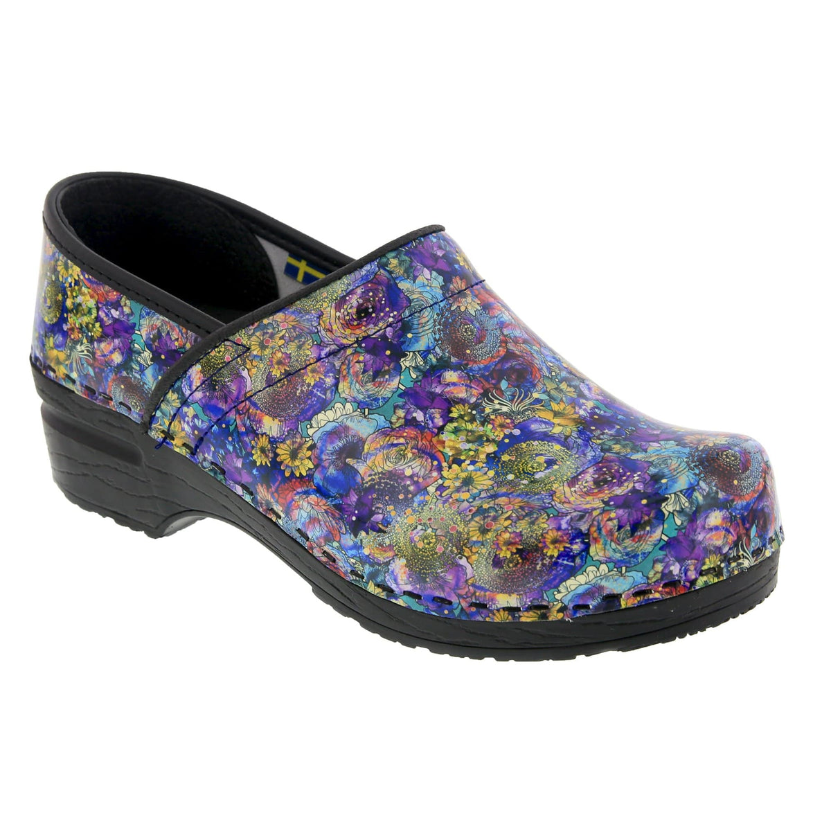 BJORK 757614-90-36 BJORK PROFESSIONAL Fleur Leather Clogs Multi / EU-36