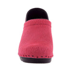 BJORK BJORK PROFESSIONAL Fuchsia Fur Leather Clogs