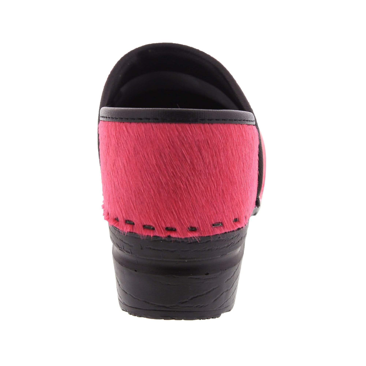BJORK BJORK PROFESSIONAL Fuchsia Fur Leather Clogs