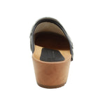 BJORK BJORK Safari Wood Open Back Dalmation Clogs